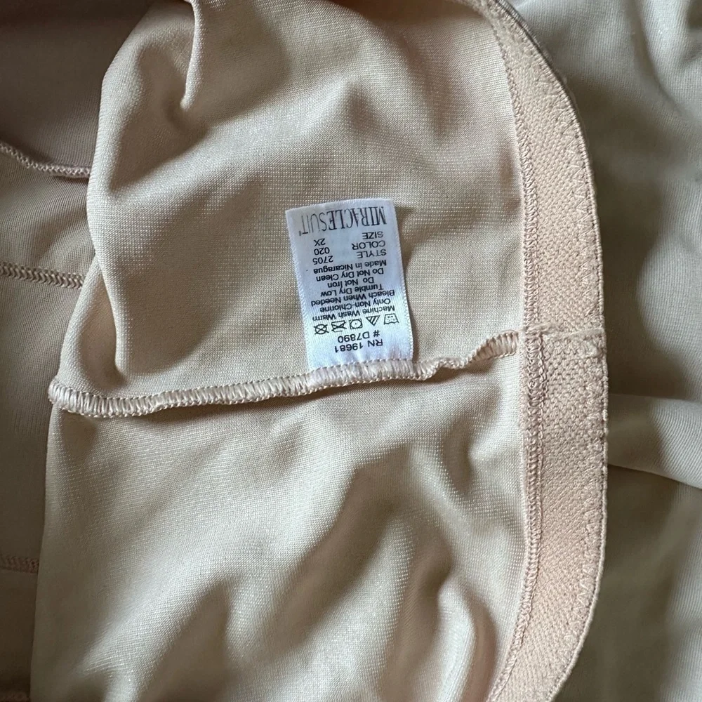 Miraclesuit Cream Asymmetrical Cut Out Shapewear